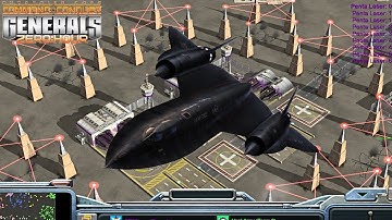 "Blackbird + Laser Crusader" USA Laser 1 vs  6 Random Hard AI | C&C Generals Zero Hour Mod