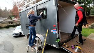 Cargo Trailer conversion  DIY Window Install