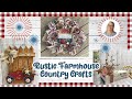 🇺🇸4 Rustic Farmhouse Country Crafts \ Red Truck Patriotic Decor \ Americana Primitive Country Decor
