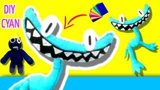 HOW TO MAKE CYAN ROBLOX RAINBOW FRIENDS CHAPTER 2  PLUSH WITH FELT