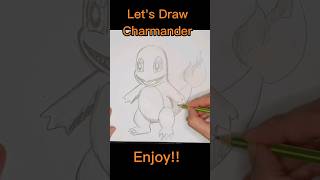 Let's Draw Charmander!🤩🤯 #timelapse #pokemon #drawing #speeddrawing #easy #tutorial #howto #lesson