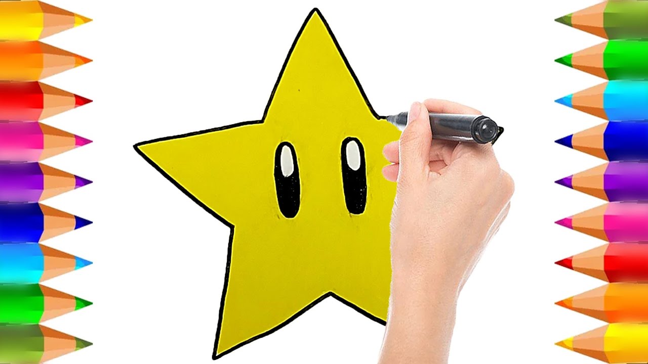 Star - Mario Bros | Drawing to Draw and Color | Drawings for Children