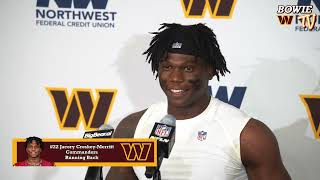 Hear From Washington Commanders RB Jacory Croskey-Merritt | Commanders vs. Giants (9-7-2025) Week 1