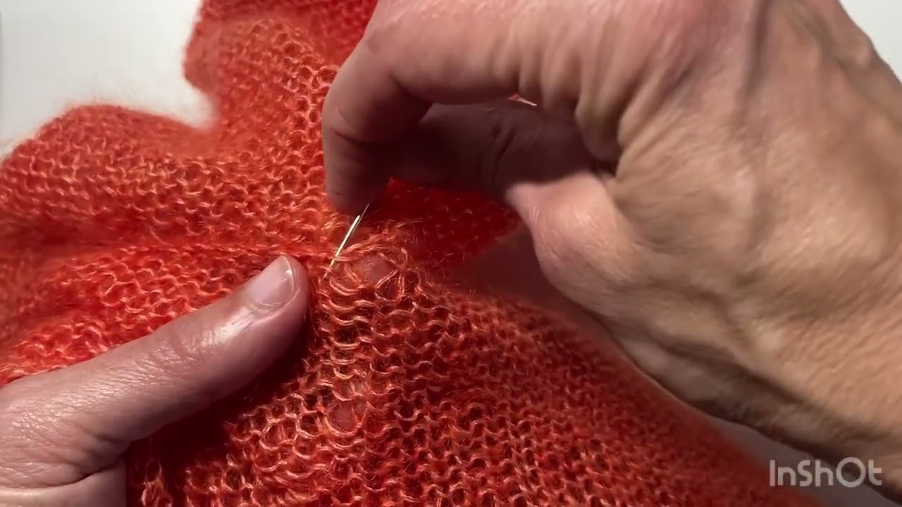 Knitting Tutorial: Ranunculus Sweater - Weaving in the ends under the arms to close any holes