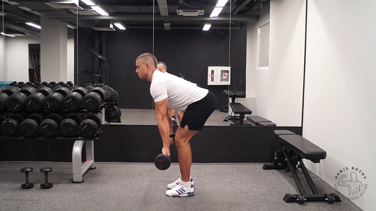 Тяга штанги к поясу в наклоне - YouTube