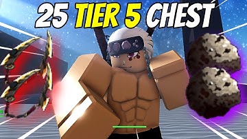 WHAT I GOT FROM FARMING 25 Tier 5 CHEST In Project Slayers update 1.5