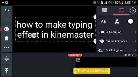 typewriter effect in kinemaster | text typing animation how to make.