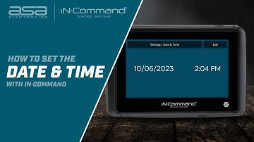 iN·Command® Control Systems: How To Set The Date And Time