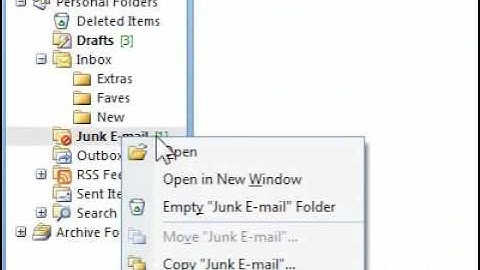 How to empty the Junk E mail Folder in Outlook