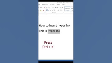 How to insert Hyperlink in a Word document  #shorts #youtubeshorts