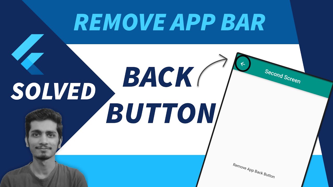 How to Remove Back Button on the App Bar in Flutter | Back Button Appbar -  YouTube