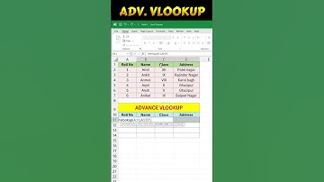Advance Vlookup in Excel #excel #exceltips #pc #laptop #computer #viral #reels #shorts