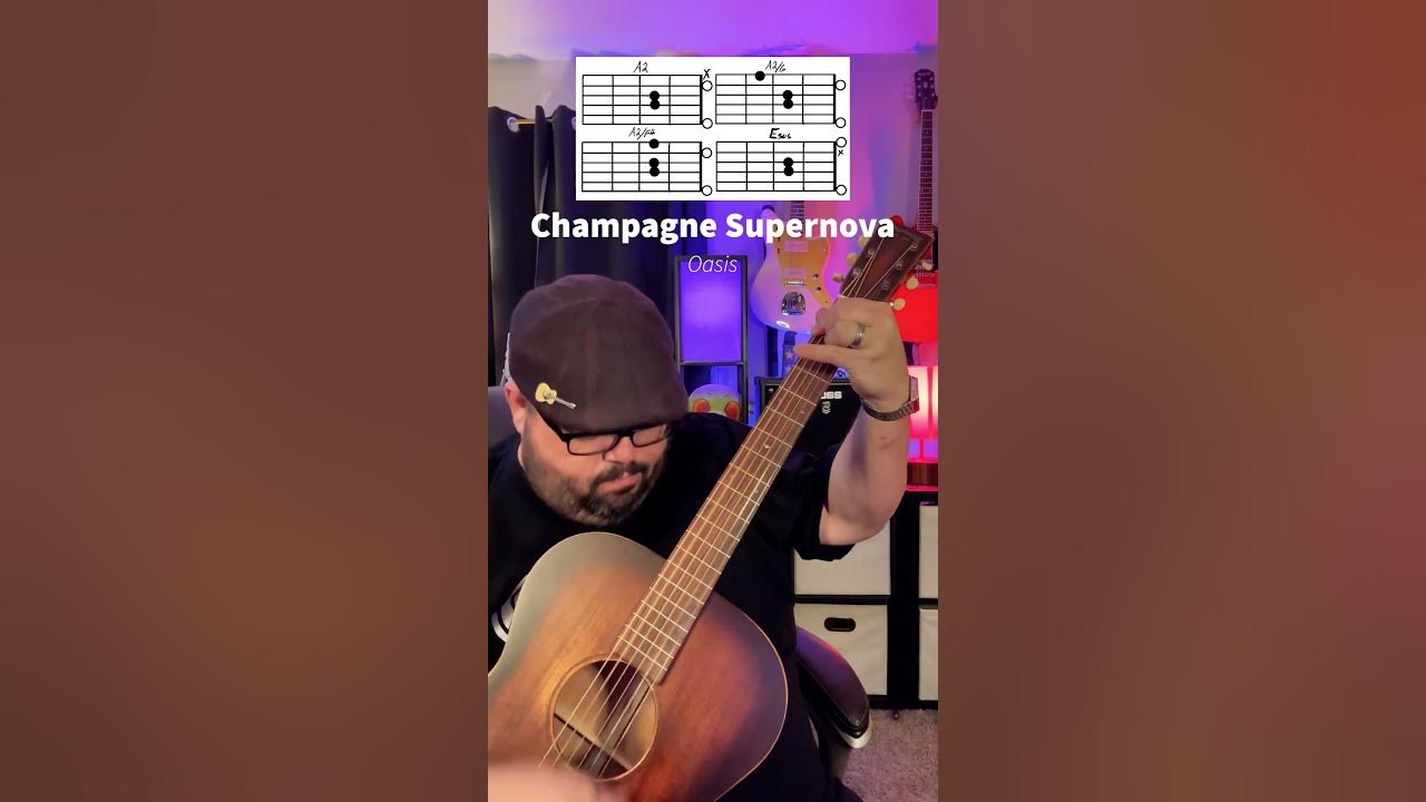 Champagne Supernova by Oasis Guitar Tutorial! #shorts #youtubeshorts #guitar #music #guitarra #love