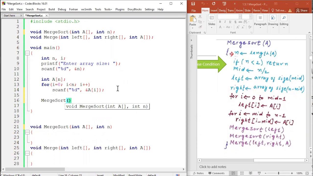 Merge Sort Implementation, CSE2117: Spring21 - YouTube