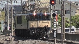 【突然単機で現れたEF64-1032号機!塩尻駅1番線を猛スピードで通過!!】