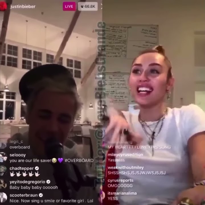 Download lagu Justin Bieber ft. Miley Cyrus - Overboard (Live Instagram)