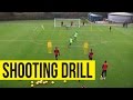 Inside training crossing and shooting drill from all angles