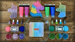 MAKEUP Slime Coloring!! Satisfying Rainbow Unicorn Mixing!!★ASMR★ #SLIME #MAKEUPSLIME #asmr
