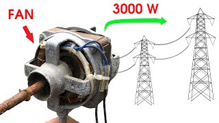 How to turn a fan into a high power generator 220v