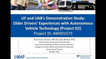STRIDE Webinar: Older Driver Experiences with Autonomous Vehicles: Demonstration Study