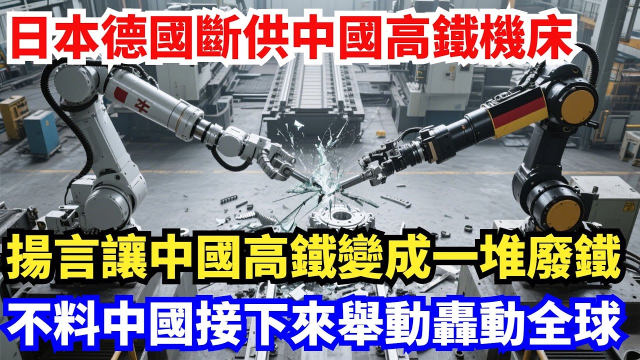 日本德國斷供中國高鐵機牀，揚言讓中國高鐵變成一堆廢鐵，美國嘲諷:沒機牀 看你怎麼造，不料中國接下來舉動轟動全球#中國#製造科技#工程#改造#基建#科普#鐵路