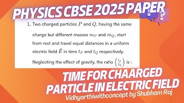 physics 2024 paper|. Two charged particles P and Q, having the same charge but
