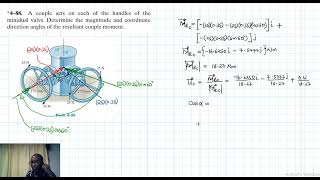 4–88 Force System Resultants (Chapter 4: Hibbeler Statics) Benam Academy