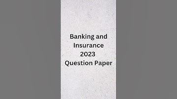 Banking and Insurance 2023 Paper #bcom #delhiuniversity #latest #importantquestions #commerce