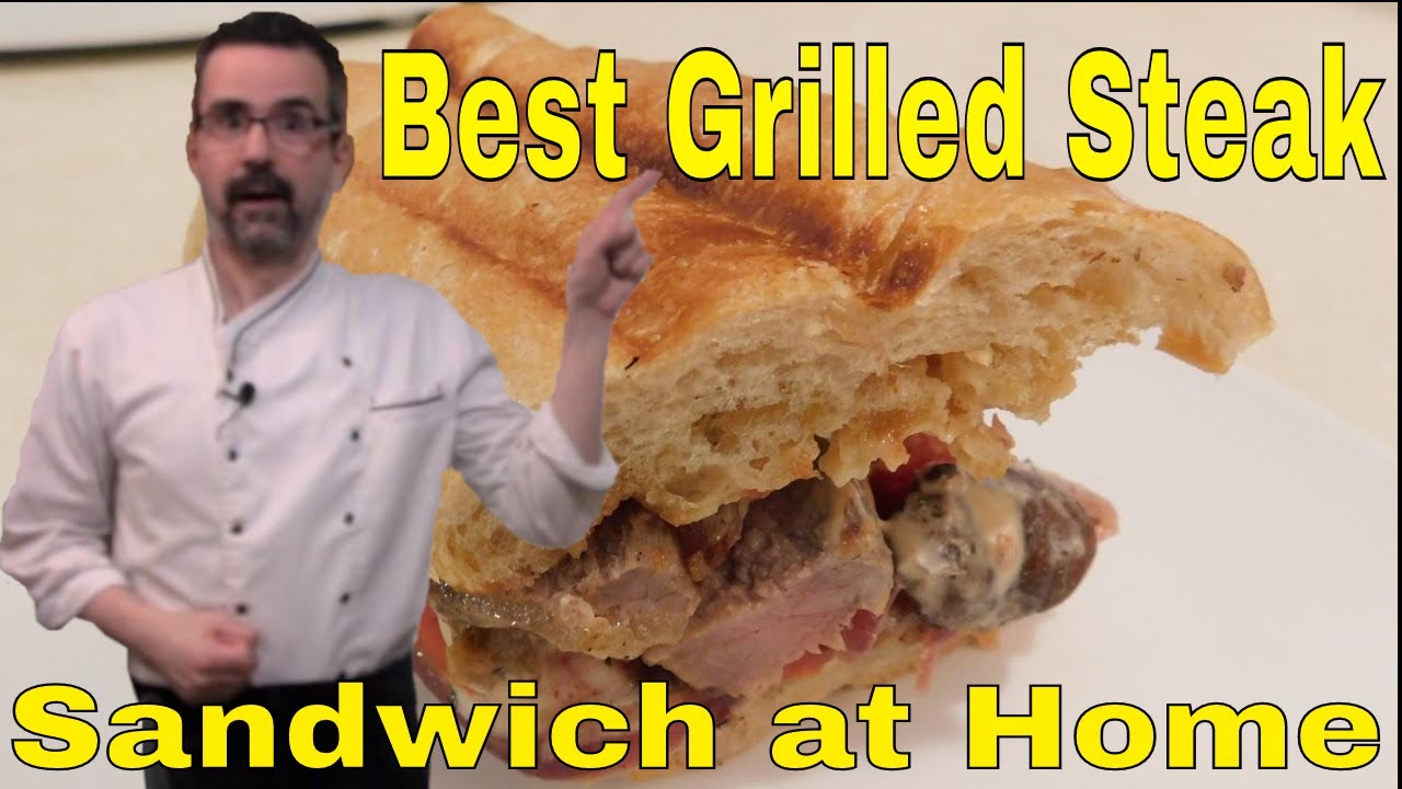Best grilled ny strip steak sandwich recipe at home. YouTube
