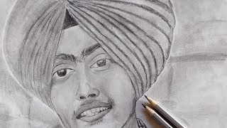 #TurbanKing Sketch of sardar Gagan deep Singh | How to draw of sardar Gagan deep Singh