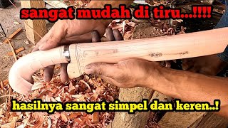 Cara mudah membuat gagang golok model jengkolan 