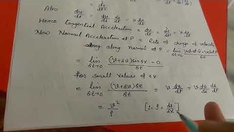 Tangential and Normal Velocities and Accelerations ( part- 1) - Dr. Neelmani Gupta