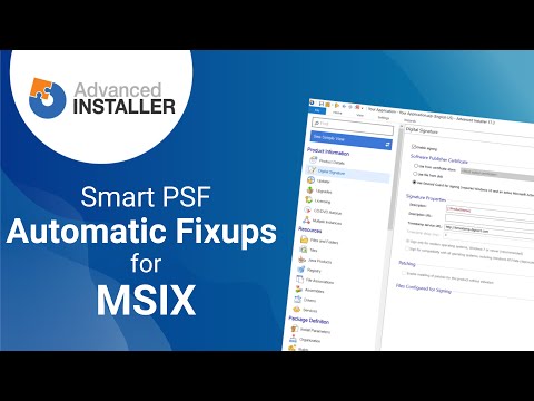 Automatic fixups for MSIX