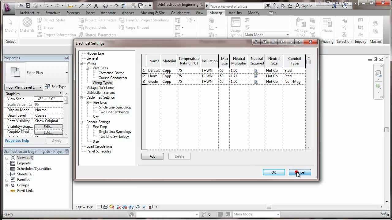 revit 2013 mep electrical settings wire sizes and wiring revit size chart