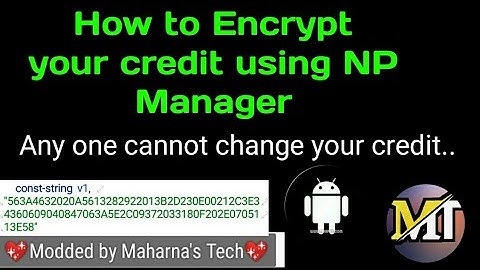 How to encrypt Strings in any app using NP Manager//Any can