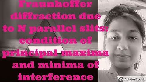Fraunhofer diffraction due to N parallel slits ll part 2 optics ll BSc second year