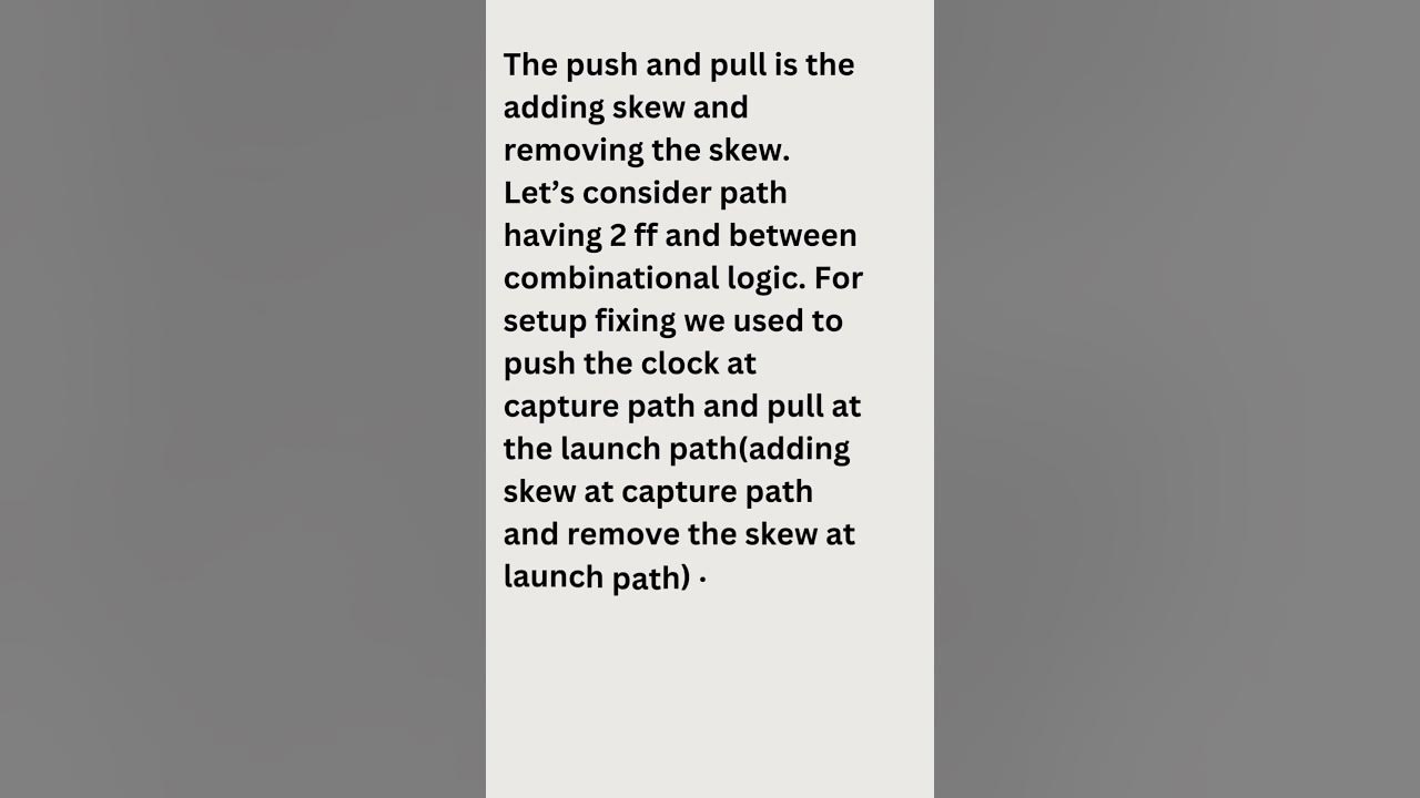 Clock push and pull in vlsi sta youtube