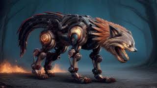 biomechanical robot wolf