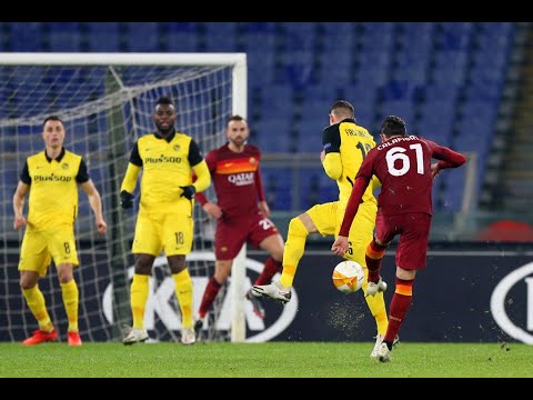 (NO FAKE) 💣💥 Riccardo Calafiori, che gol! Europa League AS Roma-Young Boys 3-1