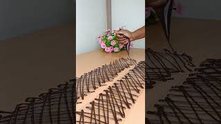 Chocolate mesh for Black forest cake decoration #cakedecorating #cake #birthdaycake #shortsfeed