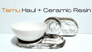 #25 Sharing a Temu haul and making ceramic resin luncheon trays
