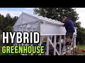 Building a HYBRID Greenhouse with GUTTERS! - DIY Greenhouse Build #9