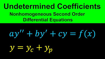 Undetermined Coefficients method - Solving Nonhomogeneous second Order Differential Equations-part 2