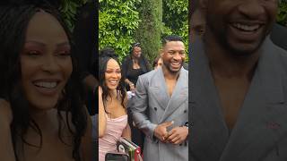 Meagan Good & Jonathan Majors Arrive At The Naacp Theatre Awards