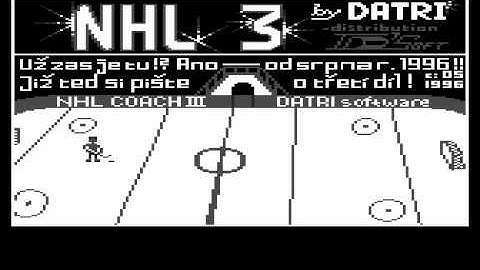 national hockey league 3 intro for Atari 8-bit