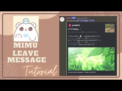 mimu leave message | discord tutorial | slash commands 2022 | aesthetic ...