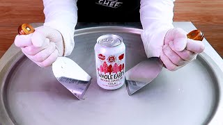 Cola ice cream rolls street food - ايس كريم رول كولا طبيعية