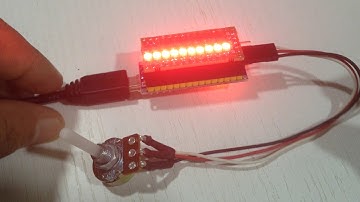 10 LED Bar Graph Display with Universal Op Amp shield for arduino Nano
