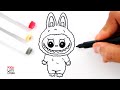 Cómo dibujar y pintar a LABUBU 💕 | How to draw Labubu (The Monsters)