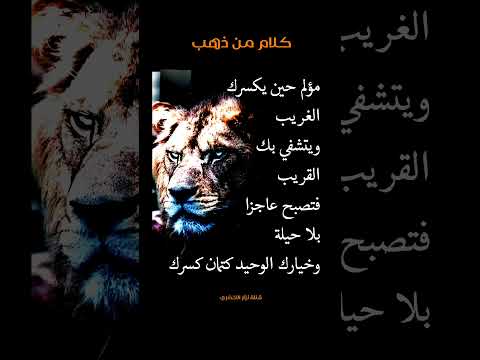 كلام من ذهب مؤلم حين يكسرك الغريب و يتشفي بك القريب الكره الغيبه الحقد الغدر كره الاهل الواقع حقيقة